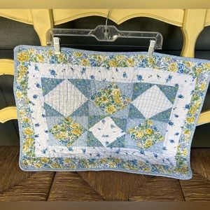 Vintage Laura Ashley Floral Quilted Patchwork Pillow Sham